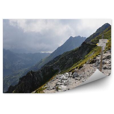 Öntapadós fotótapéta falra Öt tavak völgye Tátra égbolt felhők jele