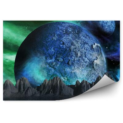 Öntapadós fotótapéta falra Rocks bolygók színes égbolt space sci-fi