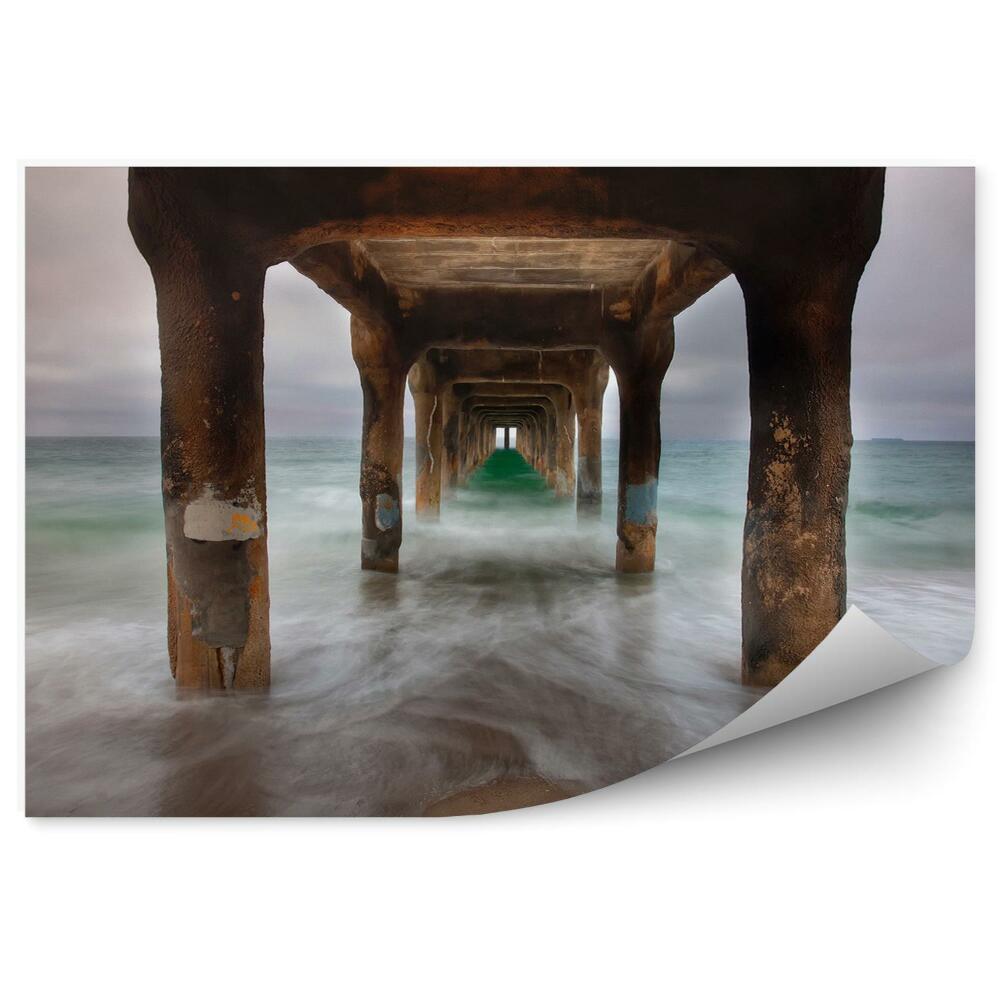 Öntapadós fotótapéta falra Pier tengeri strand