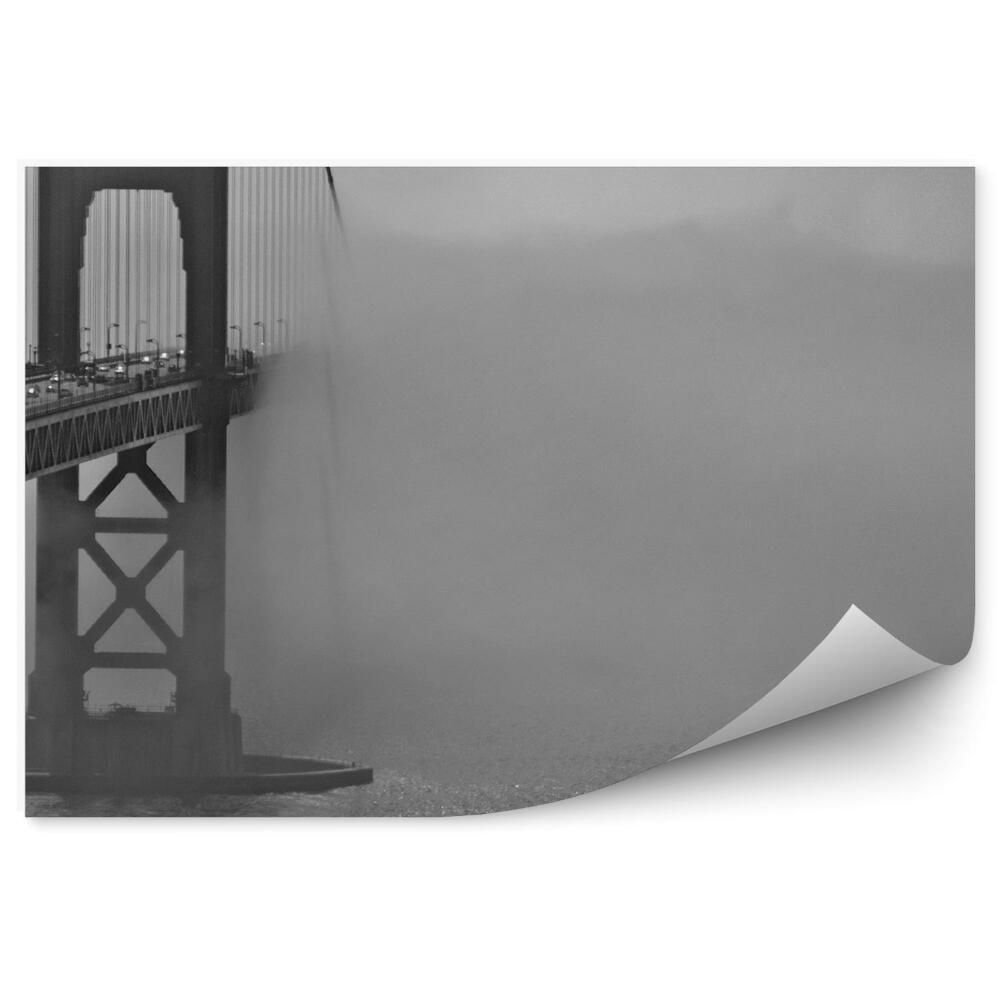Modern fotótapéta Szépia aranykapu híd autók óceán san francisco