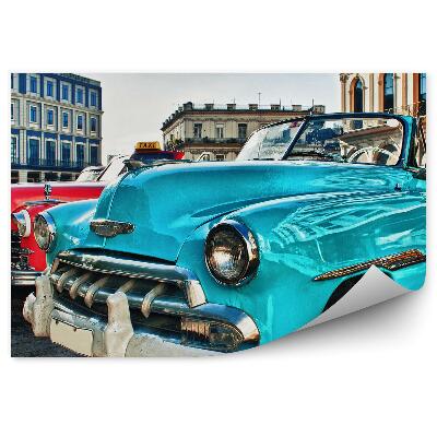 Fotótapéta Veterán autók egy parkolóban Havannában