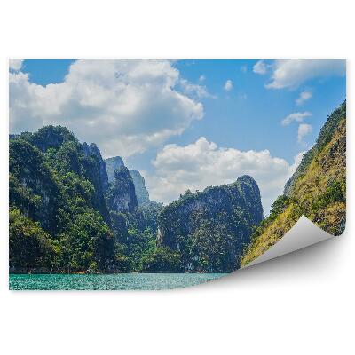 Öntapadós fotótapéta Cheow Lan tó és hegyek Thaiföld