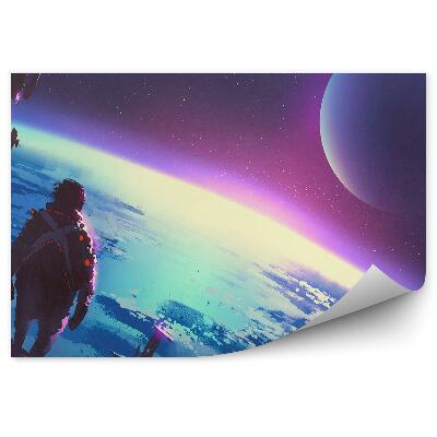 Öntapadós fotótapéta Az ember nézi a Hold felszínét