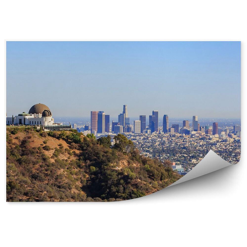 Poszter tapéta felhőkarcolók templom domb fák égbolt Los Angeles