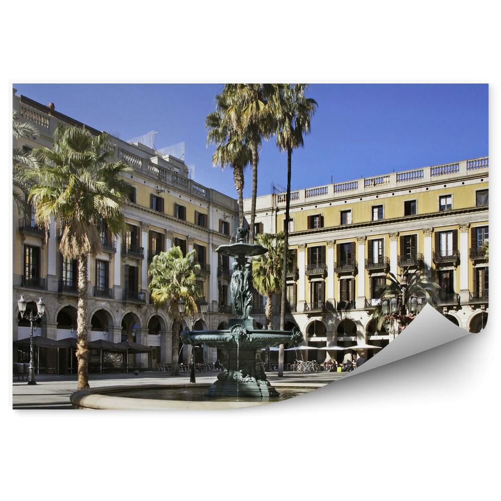Modern fotótapéta Barcelona város építészeti épületek szökőkútja