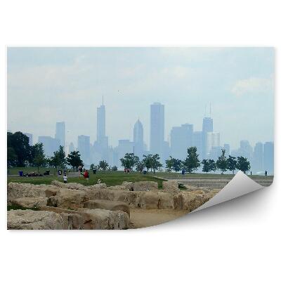 Poszter tapéta torony árnyékok fák emberek sziklák lépcsők