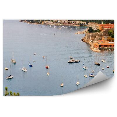 Poszter tapéta Alpok, hegyek, házak, jachtok, Provence, Franciaország