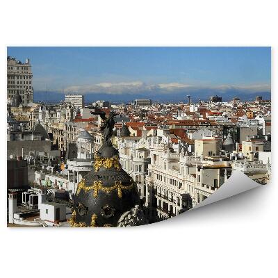 Kép tapéta Madrid város panoráma felhők építészet