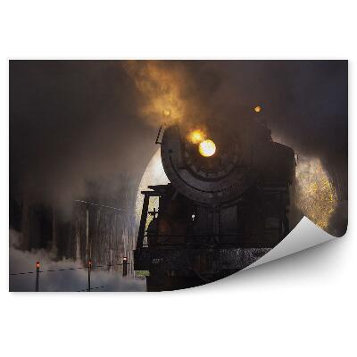 Fotótapéta Régi gőzmozdony az alagútban