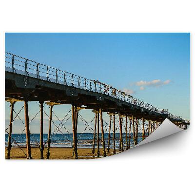 Öntapadós fotótapéta falra Pier beach óceán tengeri égbolt felhők