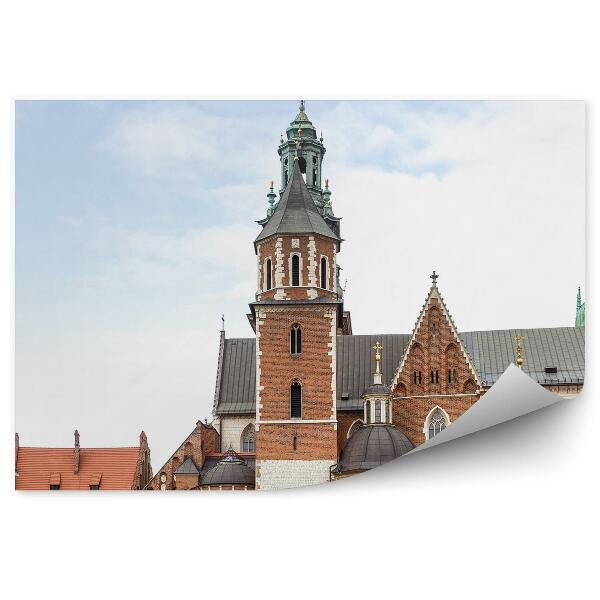Poszter tapéta Wawel katedrális épületek felhők Krakkó