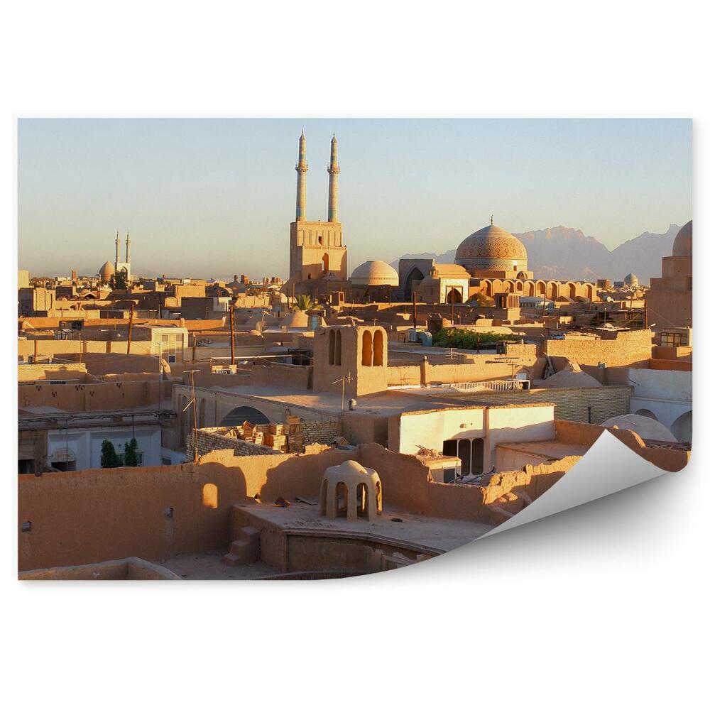 Öntapadó fotótapéta Panoráma az iráni Yazd város templomairól