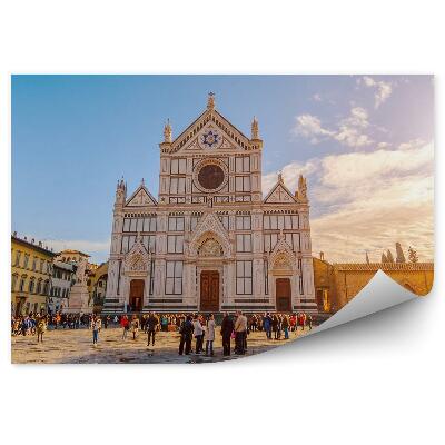 Fotótapéta templom st. kereszt emberek ég felhők Firenze