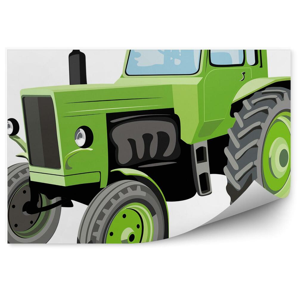 Poszter tapéta Egy nagy zöld traktor fiúnak