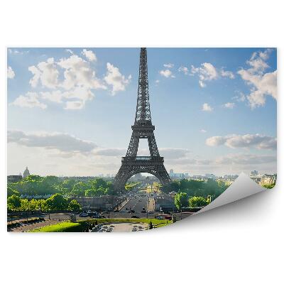 Fotótapéta Park zöld növényzet Eiffel-torony