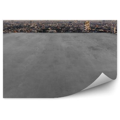 Öntapadó fotótapéta Kilátás nyílik a város felhőkarcolók teraszára az épületen