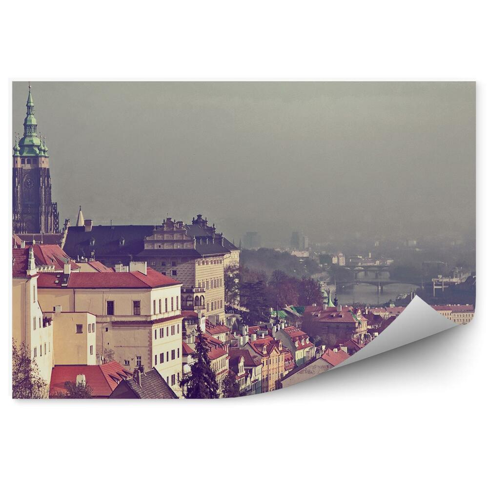 Fotótapéta légi felvétel Prágáról