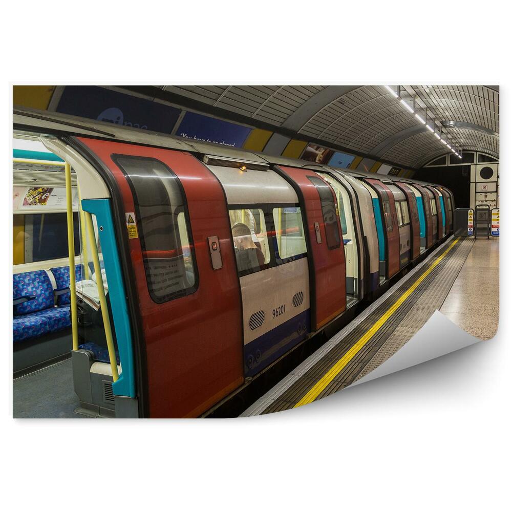Modern fotótapéta London metróállomás utazási vonat metró