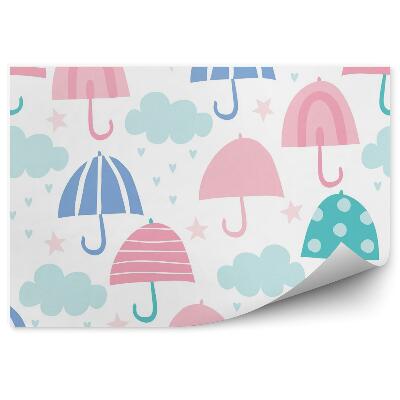 Poszter tapéta Felhők és esernyők