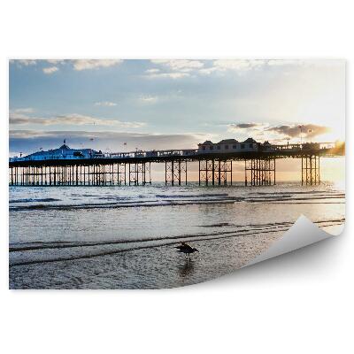 Öntapadós fotótapéta falra Brighton mólón vidámpark óceán ég felhők madár