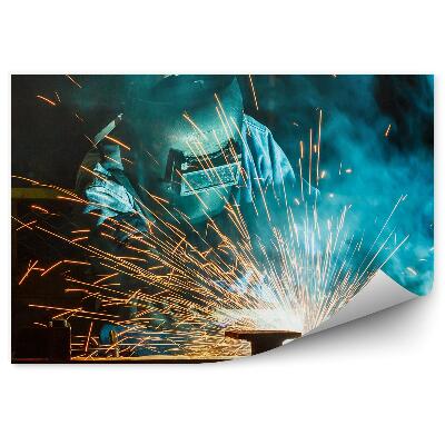 Fotótapéta Autógyári hegesztő munkás