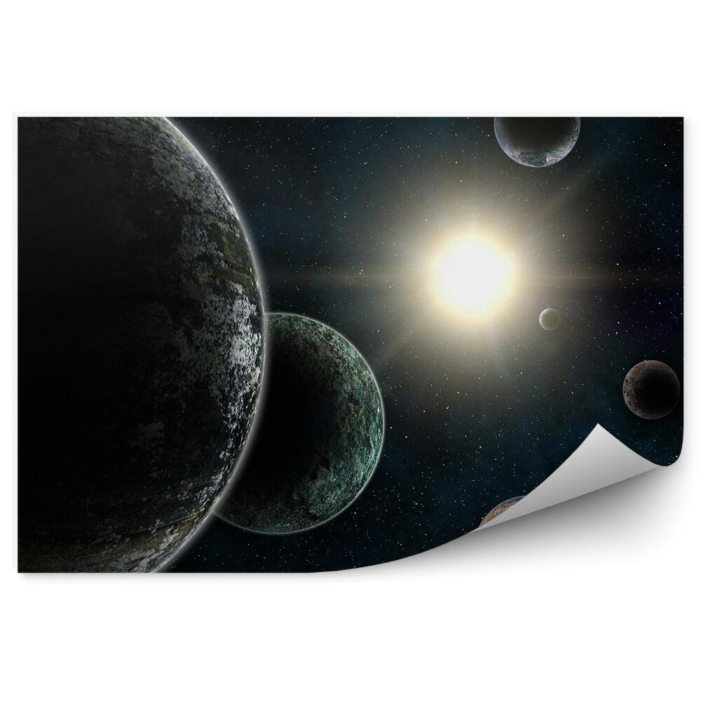 Modern fotótapéta Bolygók nap csillagok ég kozmosz univerzum