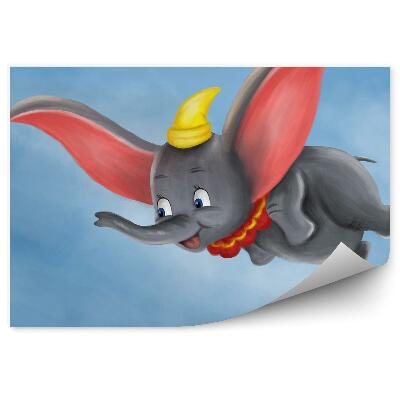 Poszter tapéta Repülő cirkuszi elefánt az égen