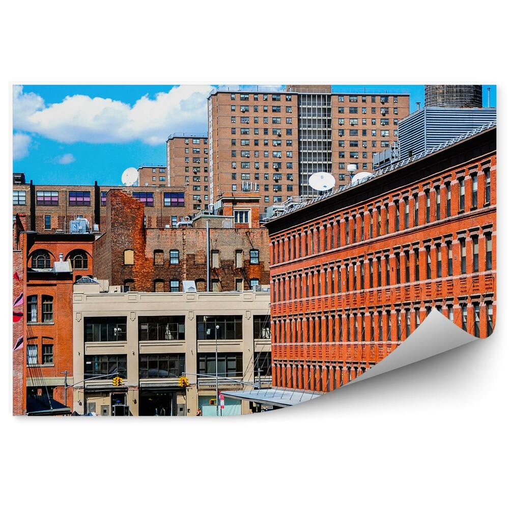 Fotótapéta légi felvétel New York-i felhőkarcolók fényei