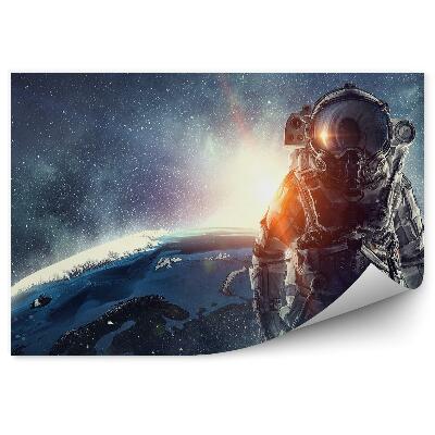 Öntapadós fotótapéta falra Űrhajós világűr bolygó föld égbolt csillagok fényei