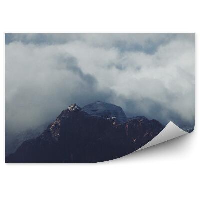 Öntapadós fotótapéta falra Hegyek hó téli égbolt felhők