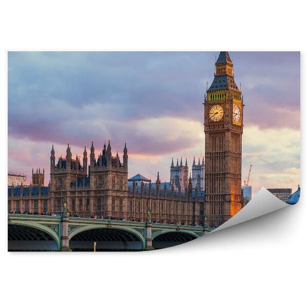 Poszter tapéta A Big Ben London London lámpásait lobogtatja