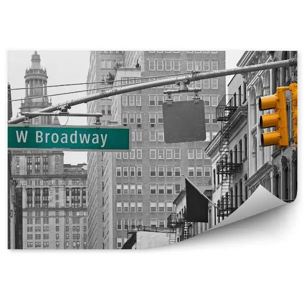 Poszter tapéta épületek utcák sárga taxik emberek New York