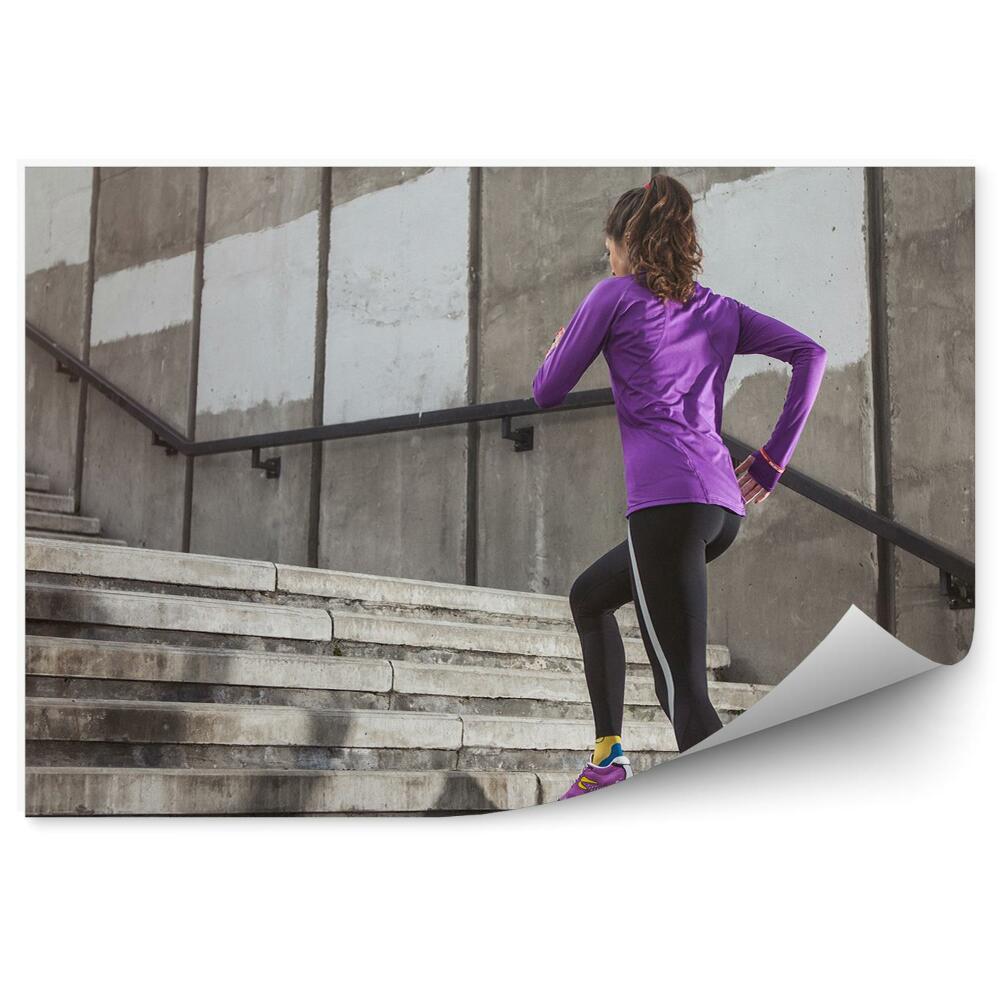 Fotótapéta Felfutás a lépcsőn sport fitness fal