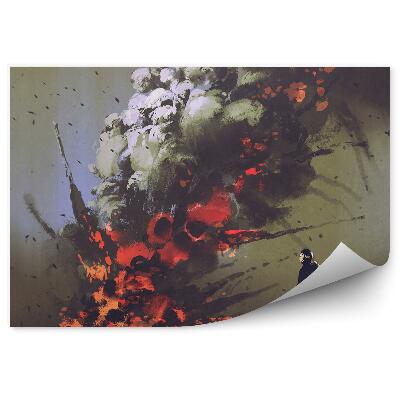 Öntapadó fotótapéta Férfi füstrobbanás