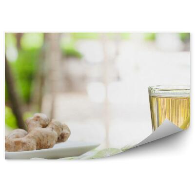 Modern Fotótapéta Gyógytea zöld citromfű gyömbér természet