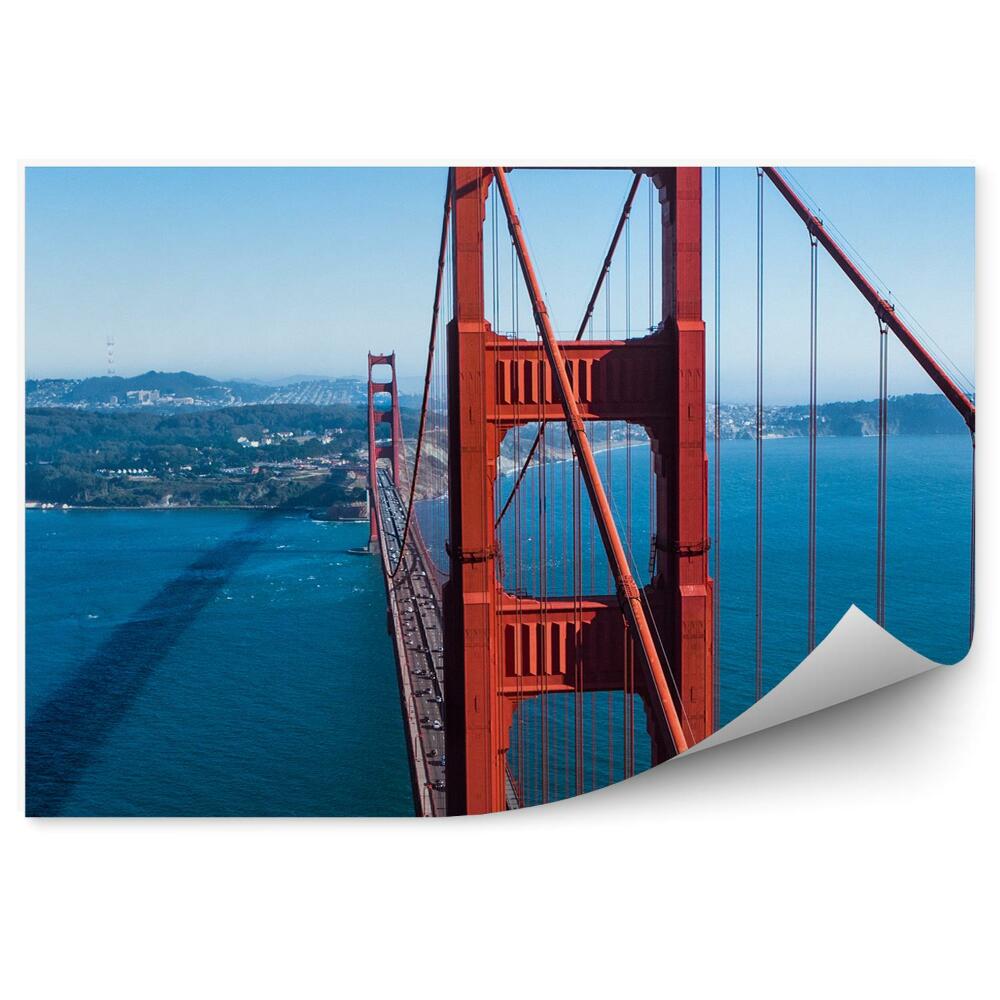 Fotótapéta Golden Gate USA híd kék víz égbolt szigetek