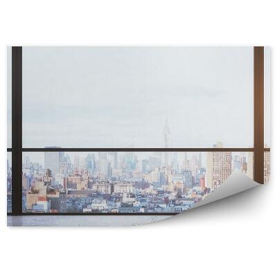 Fotótapéta Város építészeti felhőkarcolók kilátás az ablakból