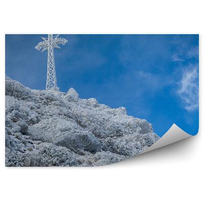 Öntapadós fotótapéta Dér hó sziklák kereszt