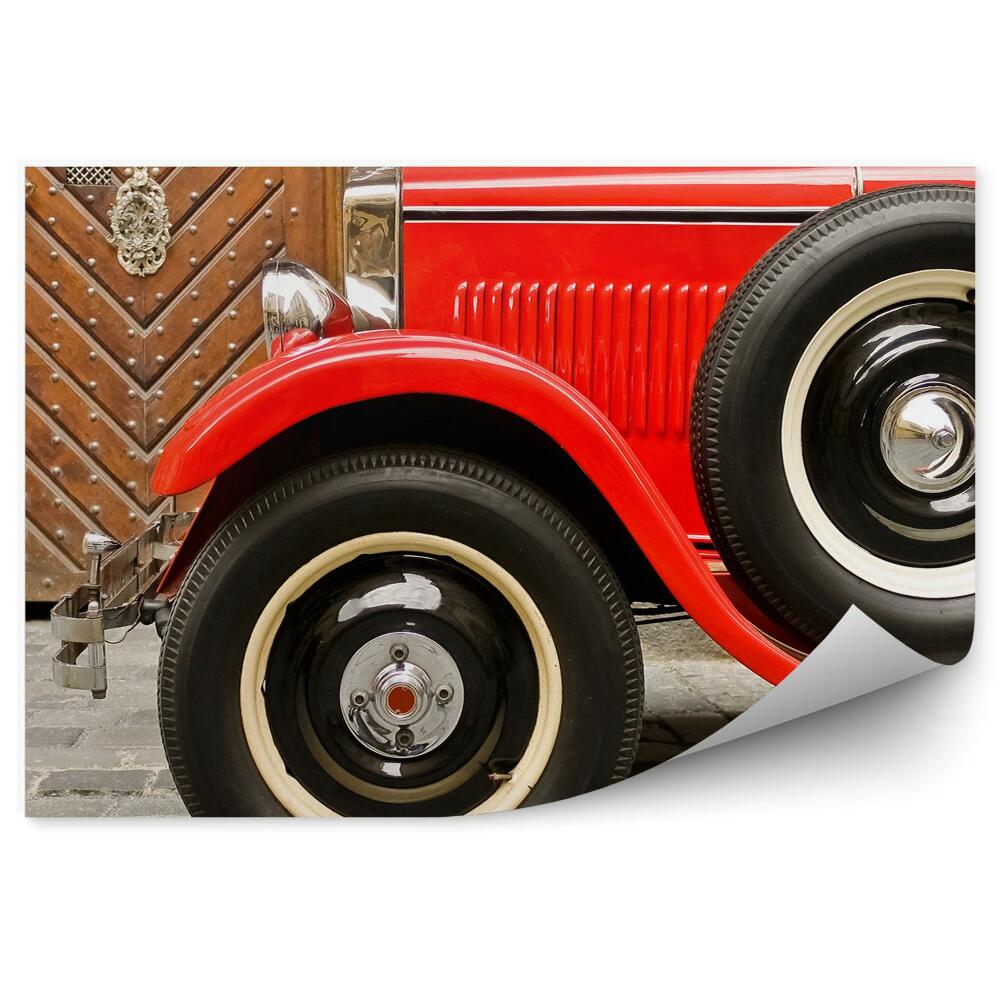 Fali poszter tapéta Retro autó autó város épület
