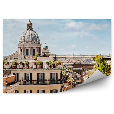 Poszter tapéta Város, turisták, sikátor, növények, égbolt