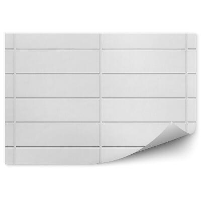 Fotótapéta Fehér vízszintes csempe minta