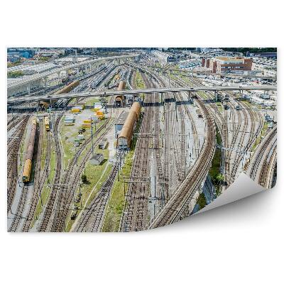 Poszter tapéta Vonatpálya légi felvétel