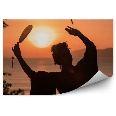 Fotó poszter tapéta Gésa nő kimonó tánc természet víz