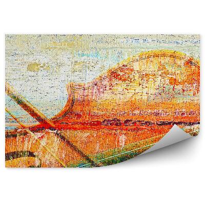 Öntapadós fotótapéta falra Hegedű színek absztrakt