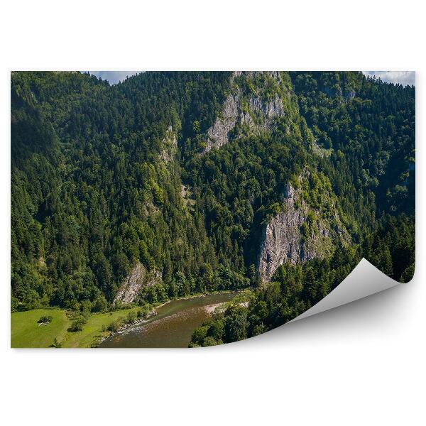 Öntapadó fotótapéta Légi felvétel a Dunajec folyóra a Pieniny-hegységből