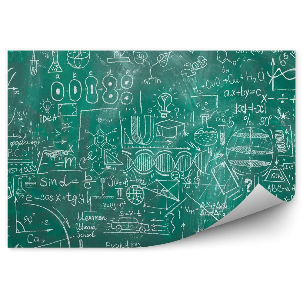 Poszter tapéta Iskolaszék matematika képletek kémia fizika