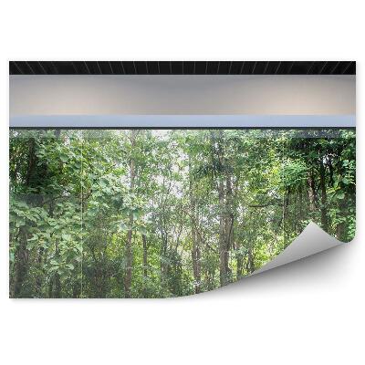 Öntapadós fotótapéta Szoba szék trópusi erdő ablak