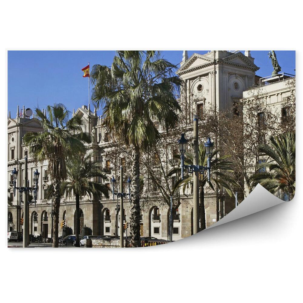 Modern fotótapéta Barcelona spanyol pálmafák városa