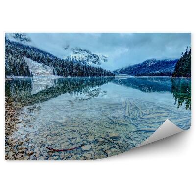 Öntapadós fotótapéta falra Tó a sziklás hegyekben