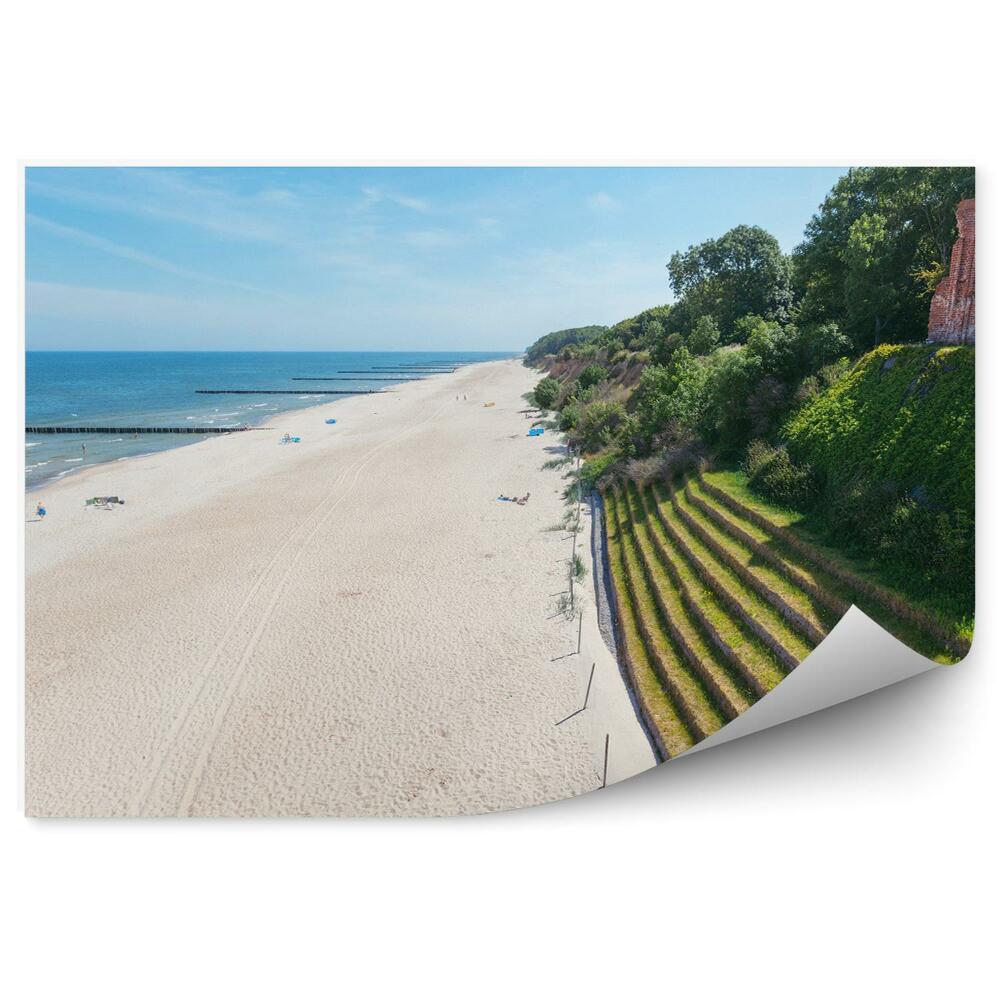 Fotótapéta Strand tengerpart Balti-tenger zöld homok